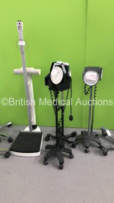 Mixed Lot Including 4 x Blood Pressure Meters on Stand, BIRD Respirator on Stand, Seca Weighing / Height Scales and Drip Stand - 3