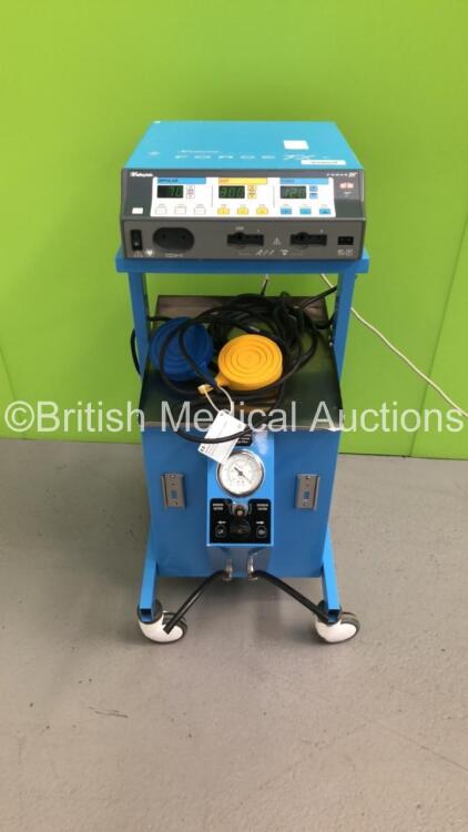 Valleylab Force FX -8CS Electrosurgical / Diathermy Unit with Footswitch on Stand (Powers Up) *S/N SF1A09326A* **Mfd 01/2011*