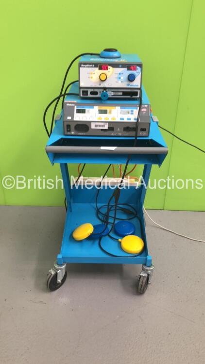 Valleylab Force FX-8CS Electrosurgical / Diathermy Unit with Footswitch and Valleylab SurgiStat II Electrosurgical / Diathermy Unit with Footswitch (Powers Up)