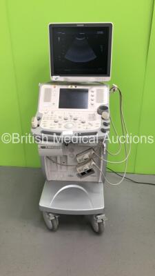 Toshiba Aplio MX SSA-780A Flat Screen Ultrasound Scanner *S/N 99B1032383* **Mfd 03/2010** with 2 x Transducers / Probes (PVT-375BT *Mfd 05/2010* and PVT-674BT *Mfd 04/2009) and Sony UP-D897 Digital Graphic Printer (Powers Up - Crack in Screen Handle)