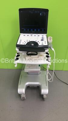 GE Vivid-i Portable Ultrasound Scanner Ref H45041FL *S/N 055586VI* **Mfd 10/2014* Application Software Version 12.2 Build 68 System Software Version 8.1.2 with 3 x Transducer / Probe (3Sc-RS Ref 47237516 *Mfd 11/2019* and 2 x P2D Probes) on GE Vivid SafeL