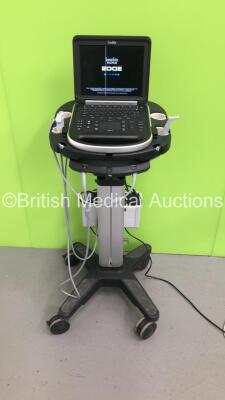 SonoSite Edge Ultrasound System Ref P15000-13 *S/N 03WCT9* **Mfd 10/2013** Boot Version 55.80.100.017 ARM Version 55.80.102.024 with 2 x Transducers / Probes (HFL38X/13-6 MHz Ref P07682-30 *Mfd 10/2013* and SLAx/13-6 MHz Ref P07699-10 *Mfd 04/2010*) on So