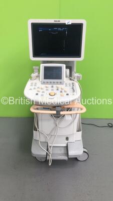 Philips iU22 Flat Screen Ultrasound Scanner on E.2 Cart *S/N 02XLHL* **Mfd 03/2008** Software Version 6.3.1.71 with 3 x Transducers / Probes (L9-3, L12-5 and C5-1) (Powers Up)