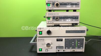 Olympus Job Lot Including 1 x Olympus OTV-S6 Camera Unit, 1 x Olympus CLV-S30 Light Unit, 1 x Olympus EU-M30 Endoscopic Ultrasound Centre and 1 x Olympus CLV-U20 Universal Light Source (All Power Up)