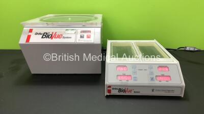 1 x Ortho Biovue System Biovue Centrifuge with 1 x Ortho Biovue System Bio Vue Heat Block 32 (Both Power Up) *20080226 / 01-BV7264*