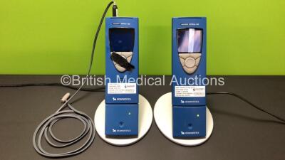 2 x GN Otometrics Madsen Otoflex 100 Tympanometers *Mfd 2015 / 2016* with 2 x Bases and 1 x Probe (Both Power Up and Then Switch Off) 997262 / 392885*