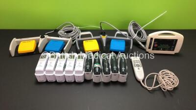 Mixed Lot Including 1 x Smith & Nephew Footswitch, 1 x ArthroCare Footswitch, 1 x Criticare 504DX Digital Oximeter, 10 x Welch Allyn Braun Ear Thermometers and 1 x Philips SpeechMike Pro *10863 / 314768125 / 107303439*