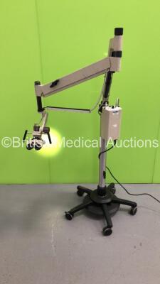 Global Surgical Microscope with 2 x 10 x Eyepieces,1 x M1028-250mm Lens and Halogen Two Light Source System (Powers Up with Good Bulb)