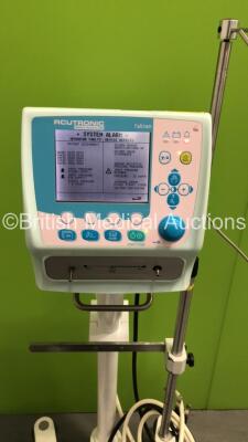 Acutronic Medical Systems Fabian Therapy Ventilator on Stand with Hoses (Powers Up with Fault-See Photo) * Mfd 2012 *