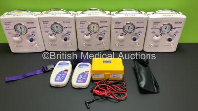 Mixed Lot Including 5 x Fisher & Paykel Neopuff Infant T-Piece Resuscitator, 2 x Graseby MR10 Neonatal Respiration Monitors and 1 x Robin Model K 3106DL Analogue Tester