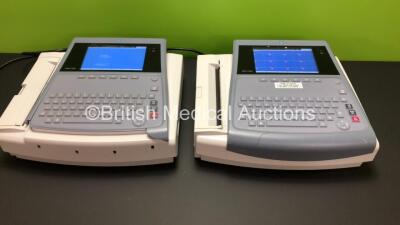 2 x GE MAC1600 ECG Machines (Both Power Up with Damaged Casing - See Photos)