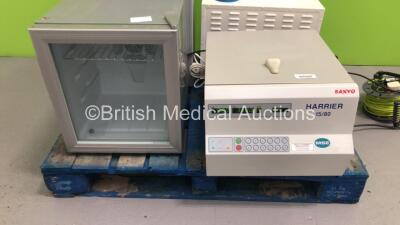 1 x Sanyo Harrier 15/80 Centrifuge and 1 x Husky Fridge (Both Power Up)