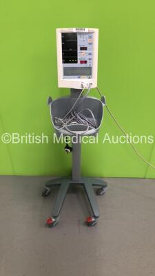 Datascope Accutorr Plus Vital Signs Monitor on Stand with BP Hose and SPO2 Finger Sensor (Powers Up)