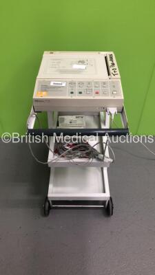 Hewlett Packard PageWriter 100 ECG Machine on Stand with 10 Lead ECG Leads (Powers Up) *S/N 01607*