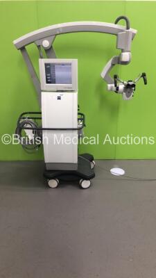 Zeiss OPMI Pentero Neurosurgical Microscope Version 2.51.2 with 2 x 12,5x Eyepieces (Powers Up with Good Bulb - Marks on Handle and Monitor - See Pictures - Last Serviced 10/20 - See Pictures) *Mfd 2010*