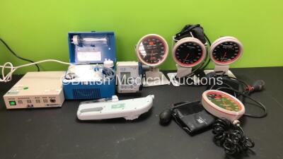 Mixed Lot Including 1 x Litechnica System 5000 Camera Unit (Powers Up) 1 x Flaem Nuova Suction Pump (Powers Up) 1 x Fresenius Kabi Applix Smart Pump (No Power) 1 x Freedom 60 Syringe Infusion Pump and 4 x Welch Allyn BP Meters *103-2005, 7751911/18637509