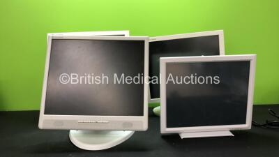 Job Lot of Monitors Including 2 x Datex Ohmeda USE1913A Monitors, 1 x Datex Ohmeda D-LCC19-02 Monitor and 1 x Static Systems Monitor (All Untested)