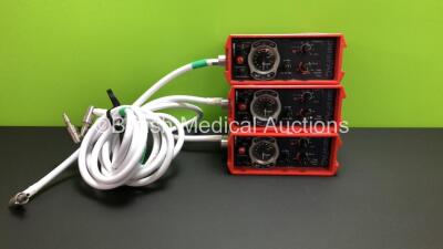 3 x Smith paraPAC 200D MRI Compatible Ventilators with Hoses