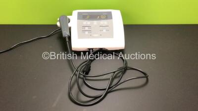 Metron Accusonic+ Model AP170 Therapy Unit with Physiomed 1.1/3.3 MHz Model 901150 Handpiece (Powers Up)