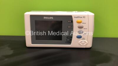 Philips Intellivue X2 Patient Monitor *Mfd - 07/2011* with Press, Temp, NIBP, SPO2 and ECG/Resp Options and 1 x Flat Battery (Untested Due to Flat Battery) *DE03776294*