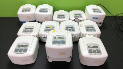 Job Lot Including 7 x DeVilbiss Model DV51UK Standard Sleep Cubes, 5 x DeVilbiss Model DV54UK-P Sleep Cubes and 4 x DeVilbiss Ref DV5HH CPAP Humidifier Units (All Power Up)