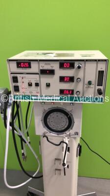 Viasys Healthcare SensorMedics 3100B Oscillatory Ventilator with CareFusion BIRD Air-Oxygen Blender and Hoses (Powers Up) * Equip No 019406 * - 2