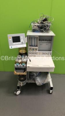 Datex-Ohmeda Aestiva/5 Anaesthesia Machine with Datex-Ohmeda 7100 Ventilator Software Version 1.4,Bellows,Absorber,Oxygen Mixer,Hoses and Job Lot of Monitor Leads (Powers Up-Incomplete-See Photos)