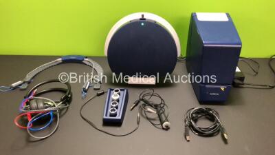 Otometrics Aurical HIT Hearing Instrument Test Box with Aurical Aud Fitting Audiometer with Power Supply *Mfd 2012* (Powers Up) Audio Cups, Finger Trigger and Aurical FreeFit Hearing Aid Fitter (95620005938)