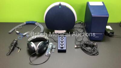 Otometrics Aurical HIT Hearing Instrument Test Box with Aurical Aud Fitting Audiometer with Power Supply *Mfd 2012* (Powers Up) Audio Cups, Finger Trigger and Aurical FreeFit Hearing Aid Fitter (95620005938)