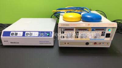 Job Lot Including 1 x Zeiss MediLive Advanced Digital Camera Control Unit (Powers Up and 1 x Eschmann TD411RS Minimal Invasive Surgery Unit with 2 x Footswitches (Powers Up) *4RSB8B1286 / 415012*