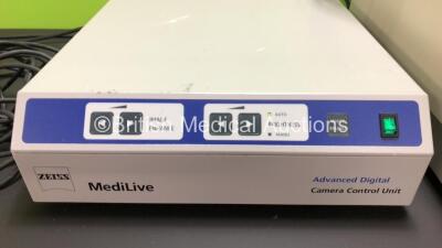 Job Lot Including 1 x Zeiss MediLive Advanced Digital Camera Control Unit (Powers Up and 1 x Eschmann TD411RS Minimal Invasive Surgery Unit with 2 x Footswitches (Powers Up) *4RSB8B1286 / 415012* - 2