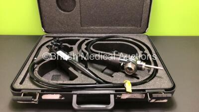 Olympus CF-240L Colonoscope in Case - Engineer's Report : Optical System - Ok, Angulation - Not Reaching Specification / To Be Adjusted , Insertion Tube - 1 x Kink, Light Transmission - Ok, Channels - Ok, Leak Check - Ok, Accessories - 1 x A/W Valve - Fau