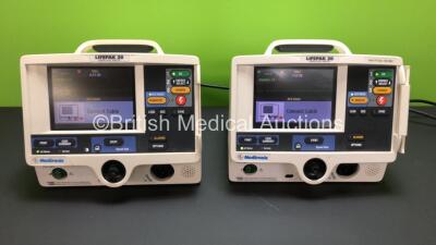 2 x Lifepak 20 Defibrillator / Monitors Including ECG and Printer Options *Mfd 2007 / 2003* (Both Power Up)