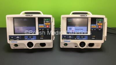 2 x Lifepak 20 Defibrillator / Monitors Including ECG and Printer Options *Mfd 2004 / 2003* (Both Power Up)