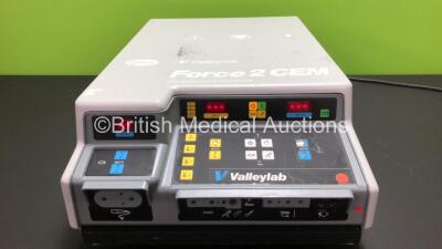 Valleylab Force 2 CEM Electrosurgical / Diathermy Generator (Powers Up)