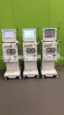 3 x B.Braun Dialog + Dialysis Machines Software Version 8.28 - Running Hours 42238 / 49886 / 40036 (All Power Up) * SN 28993 / 91696 / 91709 *