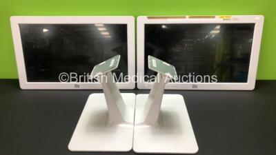 8 x Elo Touch Screen Monitors with Stands (Only 2 Pictured)