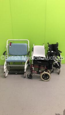 Mixed Lot Including 1 x Marsden Seated Weighing Scales, 1 x Bristol Maid Bariatric Mobile Patient Chair and 2 x Manual Wheelchairs
