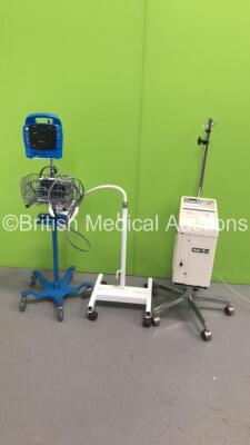 Mixed Lot Including 1 x Cincinnati Sub-Zero Norm-O-Temp Unit,1 x GE ProCare Dinamap Patient Monitor on Stand with 1 x BP Hose,1 x BP Cuff and 1 x SpO2 Finger Sensor and 1 x Daray Patient Examination Light on Stand (1 x Powers Up,1 x Unable to Test Due to 