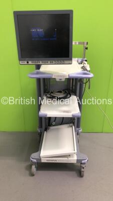Olympus Stack Trolley Including Olympus OEV191H LCD Monitor (Powers Up) * SN 7724701 *