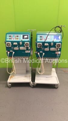 2 x Gambro Ultra S Dialysis Machines (Both Power Up - 1 x with Alarm - 1 x with Crack in Screen)