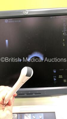 GE Logiq E9 Flat Screen Ultrasound Scanner Model No 5205000-2 *S/N 95855US3* **Mfd 03/2009** Software Version R2.0.4 with 4 x Transducers / Probes (ML6-15-D Ref 5199103 *Mfd 02/2009* / 9L-D Ref 5194432 *Mfd 02/2009* / C1-5 Ref 5261135 *Mfd 09/2011* and IC - 11