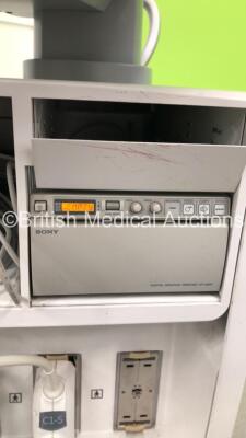 GE Voluson E8 Expert Flat Screen Ultrasound Scanner *S/N D13917* **Mfd 06/2011** Software Version 10.0.4.3105 with 2 x Transducers / Probes (C1-5-D Ref 5261135 *Mfd 06/2011* and ML6-15-D Ref 5199103 *Mfd 05/2011*) and Sony UP-D897 Digital Graphic Printer - 18