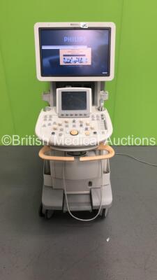 Philips iU22 Flat Screen Ultrasound Scanner *S/N 02R827* **Mfd 05/2007** on E.1 Cart Software Version 5.2.0.289 with 1 x Transducer / Probe (C5-1), Sony UP-D897 Digital Graphic Printer, Sony UP-D23MD Digital Colour Printer and Mitsubishi MD3000 Video Cass