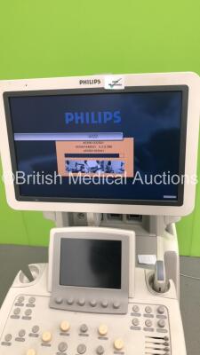 Philips iU22 Flat Screen Ultrasound Scanner *S/N 02R827* **Mfd 05/2007** on E.1 Cart Software Version 5.2.0.289 with 1 x Transducer / Probe (C5-1), Sony UP-D897 Digital Graphic Printer, Sony UP-D23MD Digital Colour Printer and Mitsubishi MD3000 Video Cass - 3