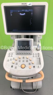 Philips iU22 Flat Screen Ultrasound Scanner *S/N 02R827* **Mfd 05/2007** on E.1 Cart Software Version 5.2.0.289 with 1 x Transducer / Probe (C5-1), Sony UP-D897 Digital Graphic Printer, Sony UP-D23MD Digital Colour Printer and Mitsubishi MD3000 Video Cass - 5