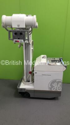 GE AMX 4 Plus Mobile X-Ray Unit Model No 2275938 (Powers Up with Donor Key - Key Not Included) *S/N 1010975WK9* **Mfd 01/2007* *General Marks and Scuffs to Trims*