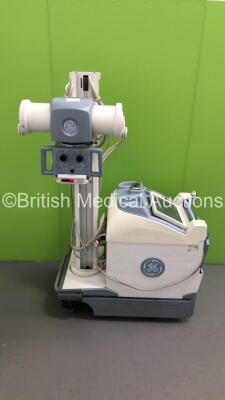 GE AMX 700 Mobile X-Ray Unit Model No 5151481 with Detector (Powers Up with Key - Key Included - HDD Removed From Detector System) *S/N 1014255WK2* **Mfd 10/2007* *General Marks and Scuffs to Trims*