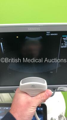 Siemens Acuson Helx Evolution S2000 Flat Screen Ultrasound Scanner Model 240 10041461 Software Version 500.1.061 Product Version VE10B with 3 x Transducers/Probes (1 x 4C1 * Mfd 2015 *,1 x 12L4 * Mfd 2016 * and 1 x 14L5 SP * Mfd 2010 *) and Sony Digital C - 7