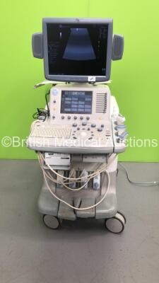 GE Logiq 7 Flat Screen Ultrasound Scanner Model 5183410 Software Version R7.5.1 Software Part No 5252013-4 with 4 x Transducers/Probes (1 x GE TE Pencil Probe * Mfd June 2008 *, 1 x 9L * Mfd May 2008 *, 1 x 4C * Mfd Dec 2006 * and 1 x M12L * Mfd Oct 2005 